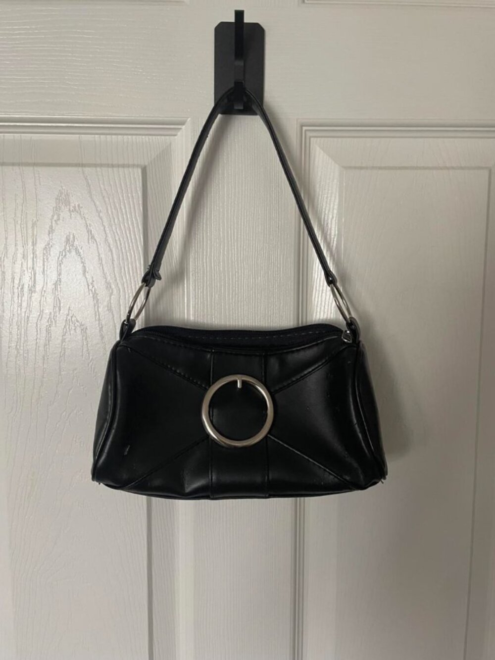 Black Thrfited Vintage Shoulder Bag